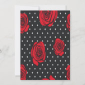 Modern Red Rose Elegant Black and Red Romantic Kaart (Achterkant)