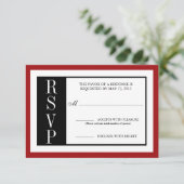 Modern Red Rose RSVP (Staand voorkant)