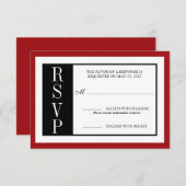 Modern Red Rose RSVP (Voorkant / Achterkant)