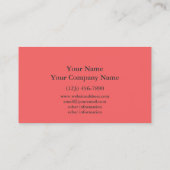 Modern Red Rose Swirls Damask Sjabloon Visitekaartje (Achterkant)