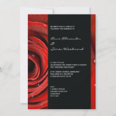 Modern Red Rose Wedding 5 voor 7 Kaart (Voorkant)