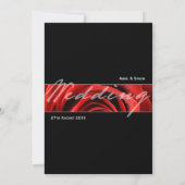 Modern Red Rose Wedding 5 voor 7 Kaart (Achterkant)