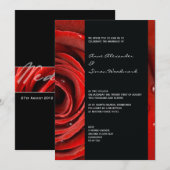 Modern Red Rose Wedding 5 voor 7 Kaart (Voorkant / Achterkant)