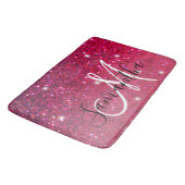Modern Red & Roze Glitter Sparkles Badmat (Gekanteld)