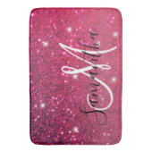 Modern Red & Roze Glitter Sparkles Badmat (Voorkant Verticaal)
