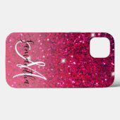 Modern Red & Roze Glitter Sparkles Case-Mate iPhone Case (Achterkant (horizontaal))