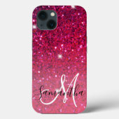 Modern Red & Roze Glitter Sparkles Case-Mate iPhone Case (Achterkant)