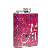 Modern Red & Roze Glitter Sparkles Heupfles (Rechts)