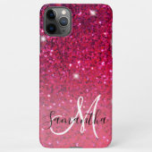 Modern Red & Roze Glitter Sparkles iPhone Hoesje (Achterkant)