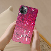 Modern Red & Roze Glitter Sparkles iPhone Hoesje