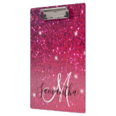 Modern Red & Roze Glitter Sparkles Klembord (Links)