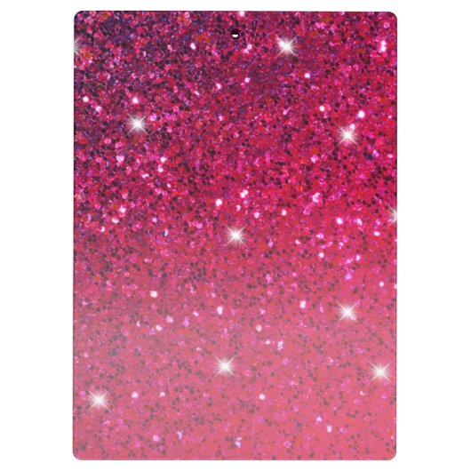 Modern Red & Roze Glitter Sparkles Klembord (Achterkant)