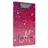 Modern Red & Roze Glitter Sparkles Klembord (Rechts)