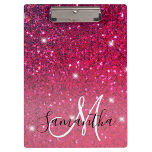Modern Red & Roze Glitter Sparkles Klembord