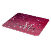 Modern Red & Roze Glitter Sparkles Snijplank (Hoek)