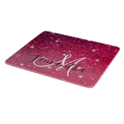 Modern Red & Roze Glitter Sparkles Snijplank