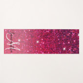 Modern Red & Roze Glitter Sparkles Yogamat (Voorkant (horizontaal))