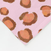 Modern Red Roze leopard Animal Print Patroon Fleece Deken (Hoek)