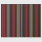 Modern Red Sage Black Stripe Christmas Cadeaupapier (Vlak)