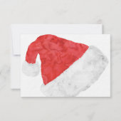 Modern Red Santa Hat kerstbruiloft RSVP (Achterkant)