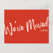 Modern Red Script We hebben de bewegende aankondig Briefkaart (Voorkant)