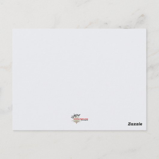 Modern Red+Silver Batik Dank u Briefkaart (Achterkant)