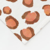 Modern Red SNow Leopard Animal Print Patroon Fleece Deken (Hoek)