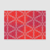 Modern Red Snowflake kerst Tissuepapier (Voorkant)