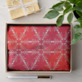 Modern Red Snowflake kerst Tissuepapier (Geschenk)