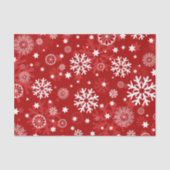 Modern Red Snowflake-kerstcadeaupapier Tissuepapier (Voorkant)