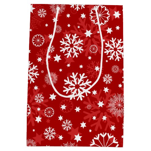 Modern Red Snowflake kerstfeestdag cadeautas (Achterkant)