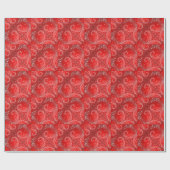 Modern Red Snowflake Pattern Cadeaupapier (Vlak)