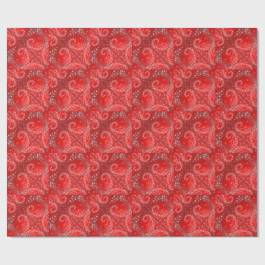Modern Red Snowflake Pattern Cadeaupapier (Vlak)