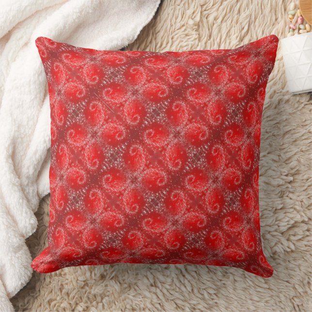 Modern Red Snowflake Pattern Kussen (Deken)