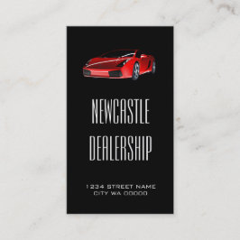 Modern Red Sports Car Dealership Visitekaartje
