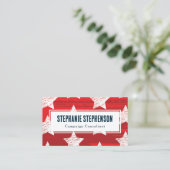 Modern Red Stars Abstract patriottisch Visitekaartje (Staand voorkant)