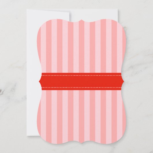 Modern Red Stripes Bachelorette Party Kaart (Achterkant)