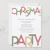 Modern Red Stripes Green Gold-kerstfeest  Kaart (Voorkant)