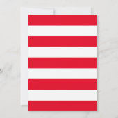 Modern Red Stripes Holly Holiday Party (Achterkant)