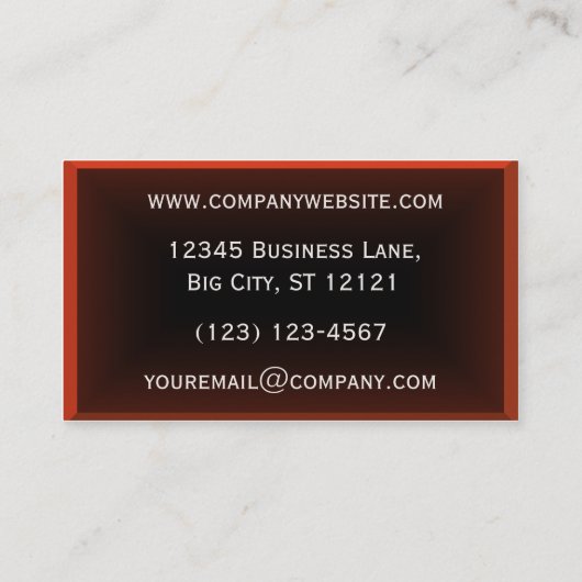 Modern Red Sun Corporate Visitekaartje (Achterkant)