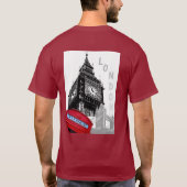 Modern Red Telephone Box London Big Ben Clock T-shirt (Achterkant)