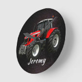 Modern Red Tractor  Ronde Klok (Hoek)