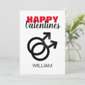 Modern Red Valentijnsdag Feestdagenkaart (Staand voorkant)