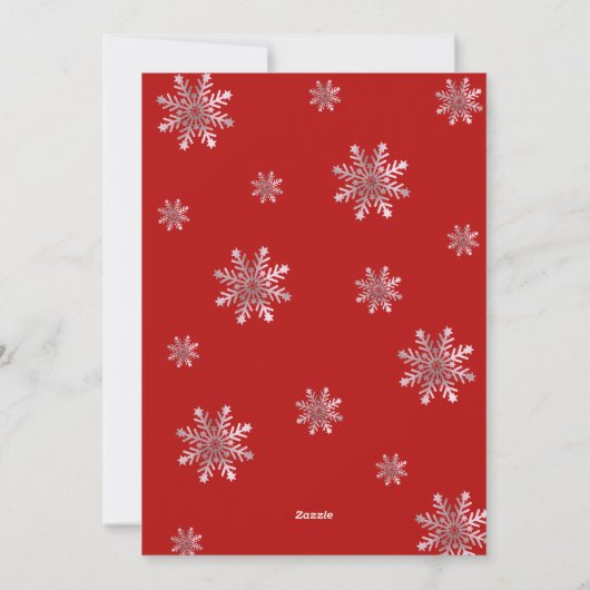 Modern Red wat een jaar in Review Feestdagenkaart (Achterkant)