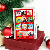 Modern Red wat een jaar in Review Feestdagenkaart