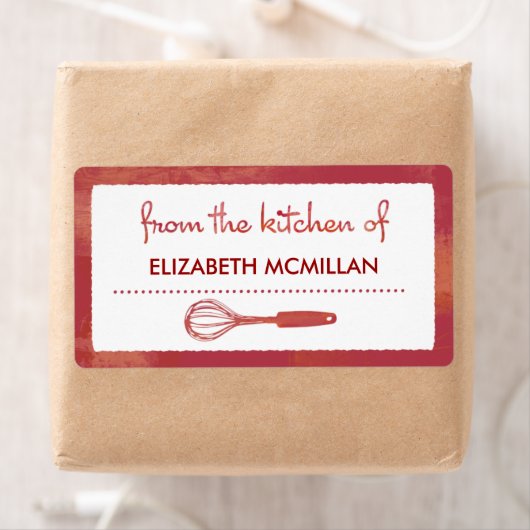 Modern Red Whisk Canning/Kitchen Labels (Insitu)