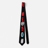 Modern red white black lettering Fashionable  Stropdas (Voorkant)