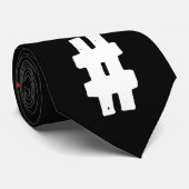 Modern red white black lettering Fashionable  Stropdas (Opgerold)