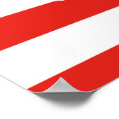 Modern Red White Blue Stars Stripes USA Gymnastiek Poster (Hoek)