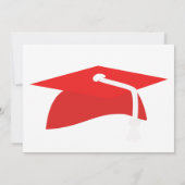 Modern Red & White Caduceus Nurse Graduation Party Kaart (Achterkant)